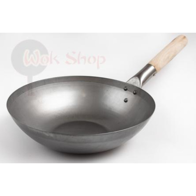 Традиційний китайський WOK 12 дюймів з адаптованим дном та однією ручкою 731W4