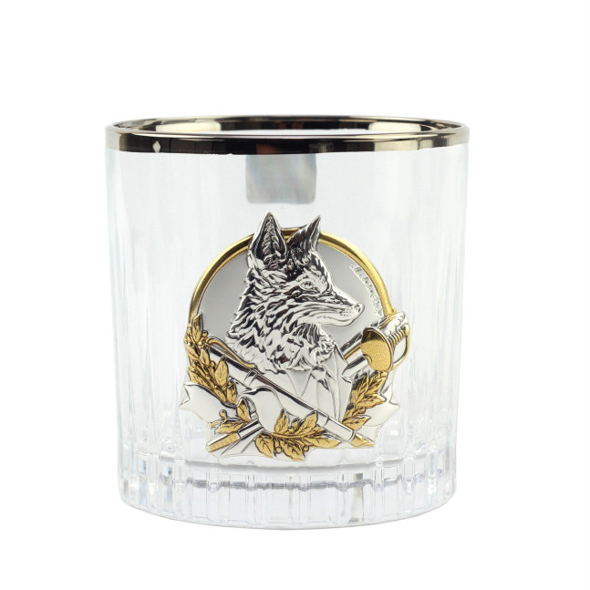 Набір для віскі "Лідер" Boss Crystal, 6 келихів, платина срібло золото