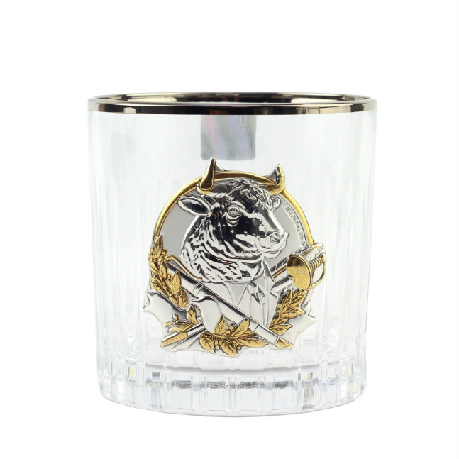Набір для віскі "Лідер" Boss Crystal, 6 келихів, платина срібло золото