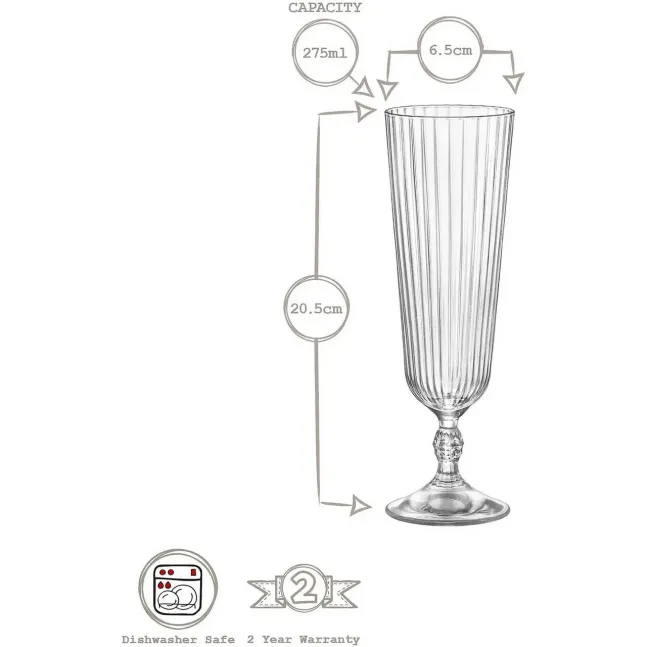 Комплект келихів Набор бокалов Bormioli "AMERICA 20SAMERICA 20S SLING COCKTAIL 200" 275 мл