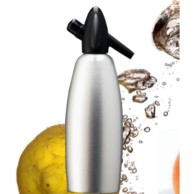 Сифон для напоїв Kayser 1 л нержавіюча сталь, SODAsiphon для приготування газованої води 3801