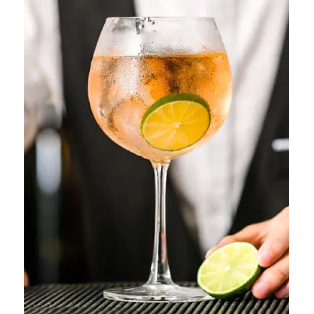 Бокалы из стекла набор 6 шт, Бокалы на ножке, Стеклянные бокалы SPKSY GIN&TONIC 585 мл