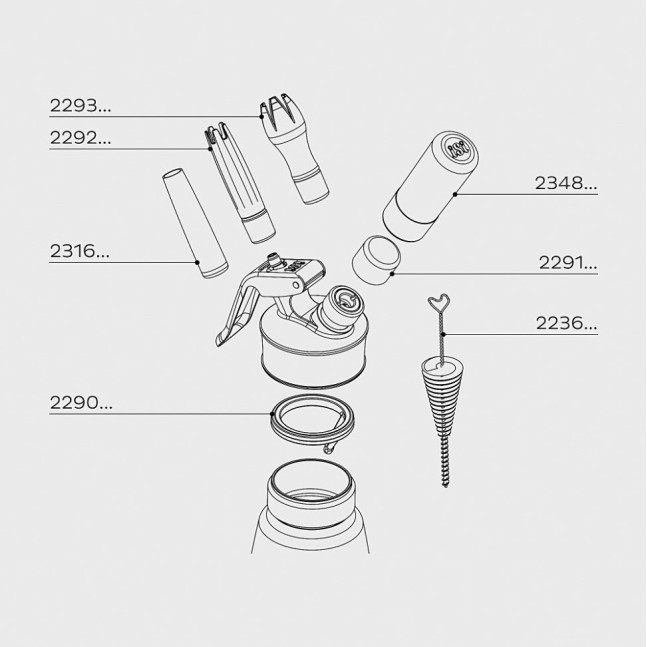 Сифон для холодних і гарячих страв iSi 1603 Gourmet Whip 0,5 л