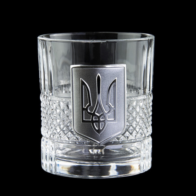 Набір келихів для віскі "Тризуб" Boss Crystal, 6 келихів, срібло, кришталь
