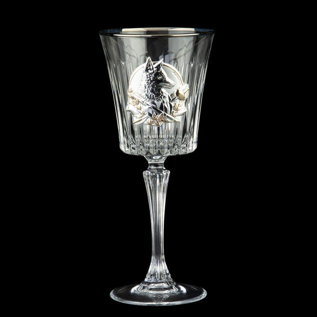 Набір для вина та води “СЕНАТОР” Boss Crystal, 6 келихів, платина, срібло, золото, кришталь