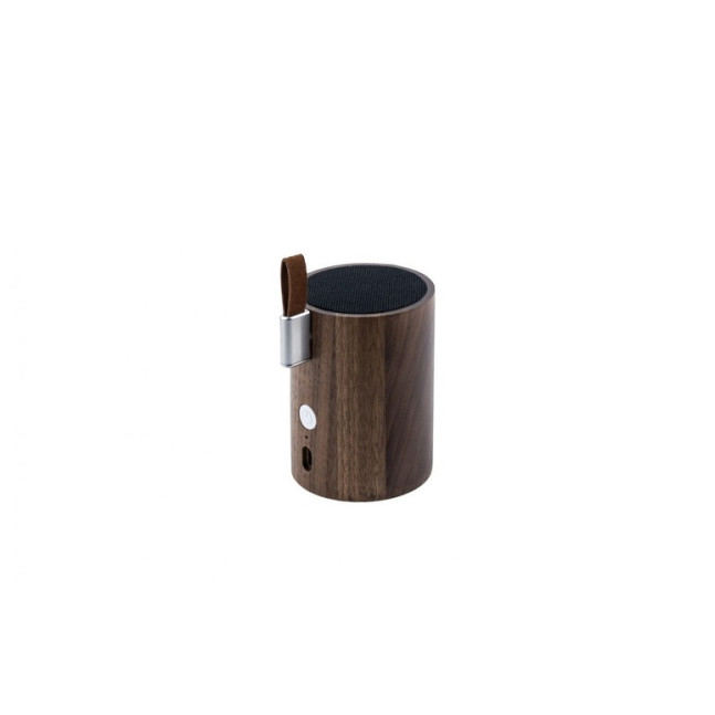 Портативний Bluetooth-динамік із вбудованим світильником Gingko Drum, дерево горіх