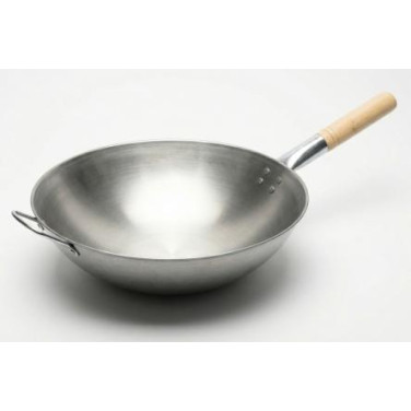 Китайський вок 36 см з катаним краєм (Rolled Edge Wok)